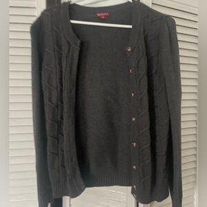 Merona Charcoal Cable Knit Cardigan